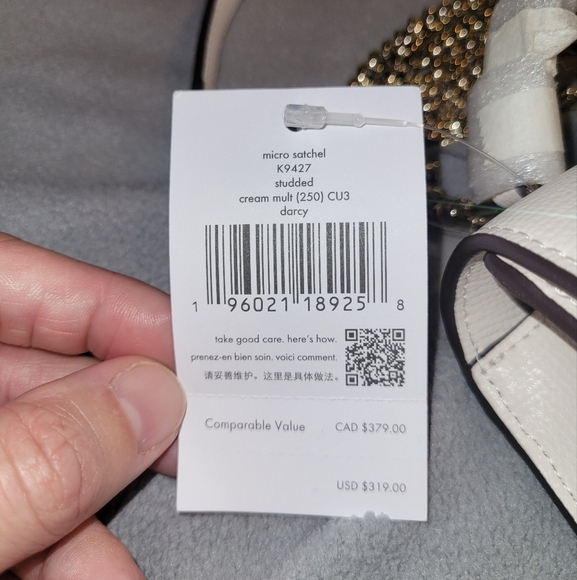 NWT Kate Spade Cream Mini Bag with Colorful Gem Accents - Picture 2 of 10